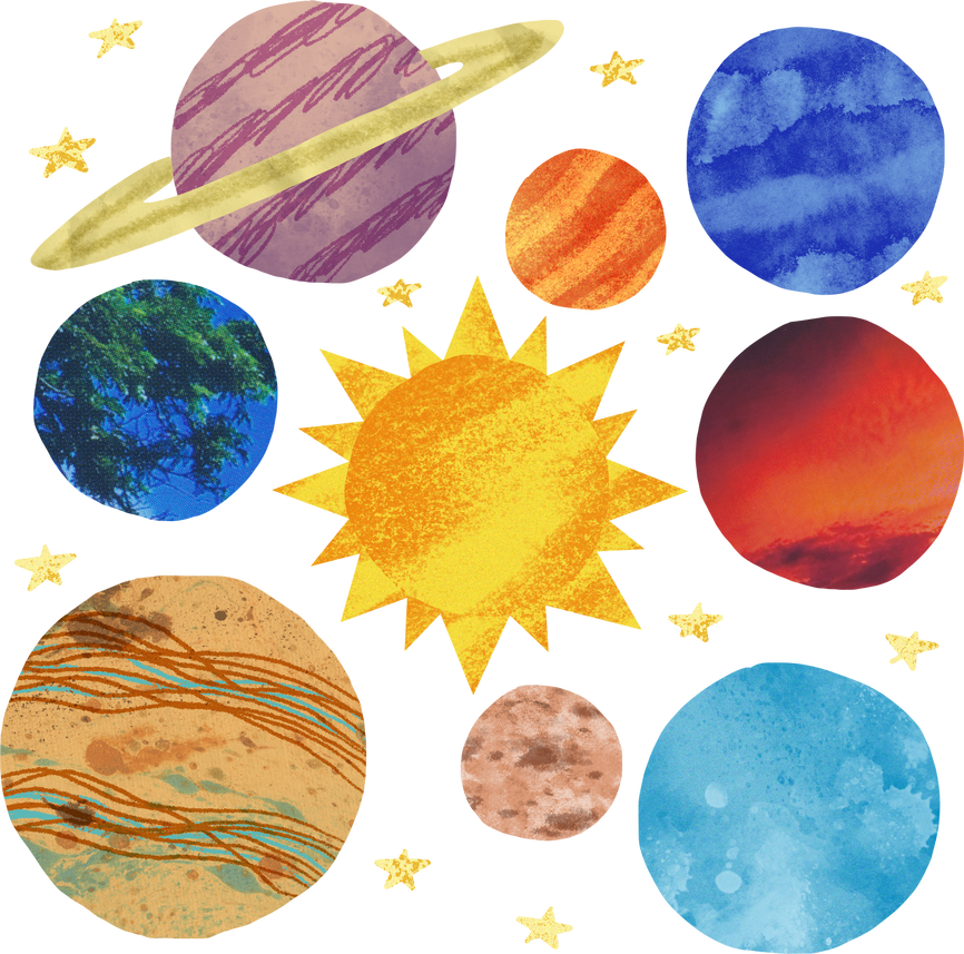 Paper Collage Solar System